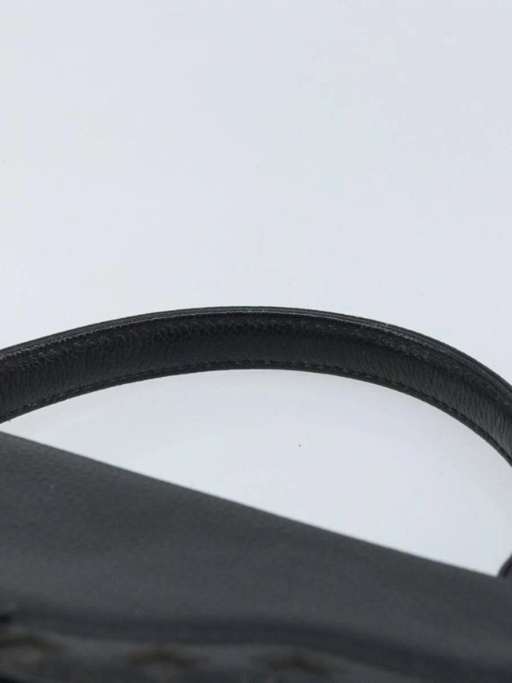 SAINT LAURENT Hand Bag Leather Black Gold Auth 174481 - Picture 9 of 15